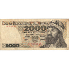 Banknote, Poland, 2000 Zlotych, 1977, 1977-05-01, KM:147a, VF(20-25)