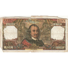 France, 100 Francs, Corneille, 1973, D.739, AB+, Fayette:65.43, KM:149d