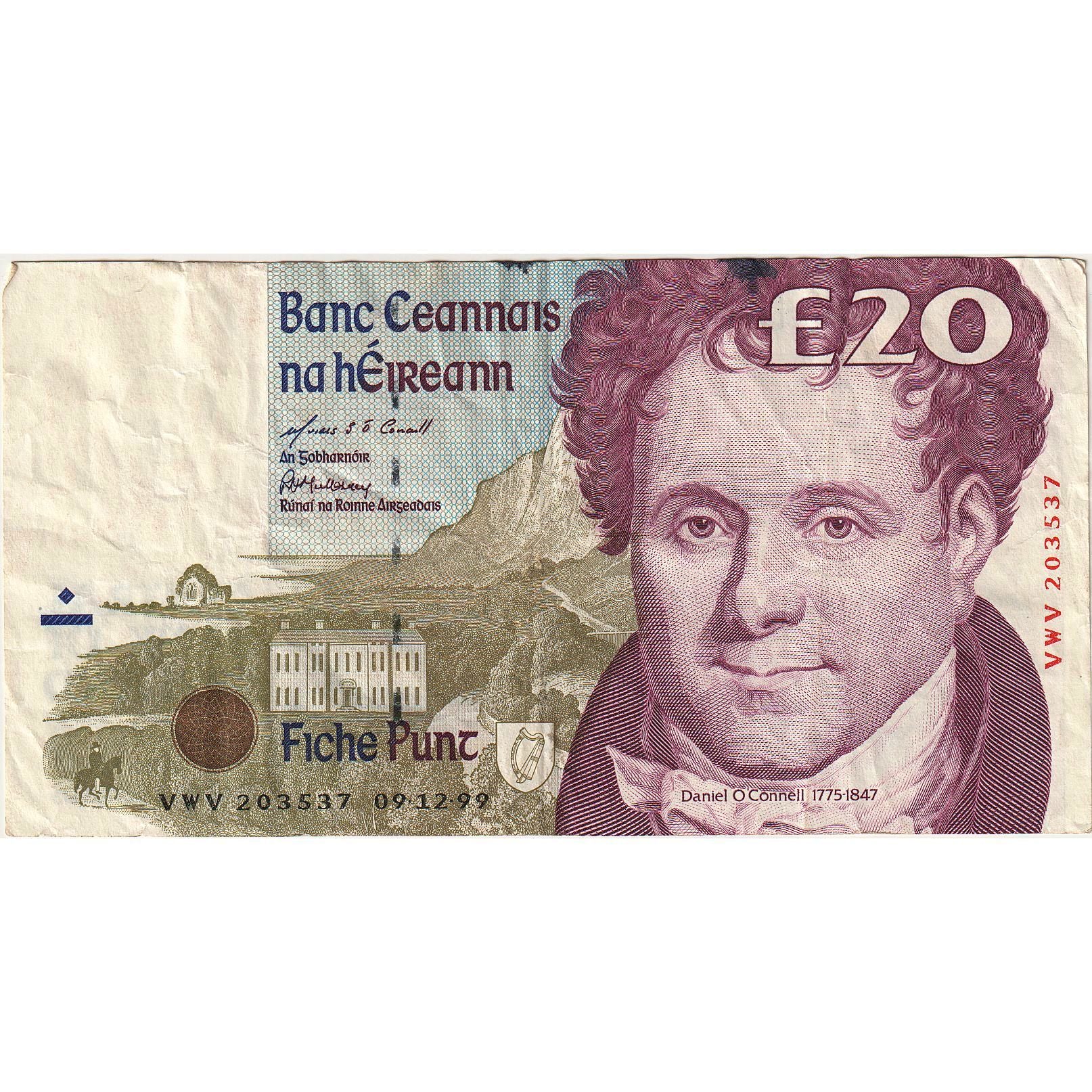Banknote, Ireland - Republic, 20 Pounds, 1999, 1999-12-09, KM:77a, EF(40-45)