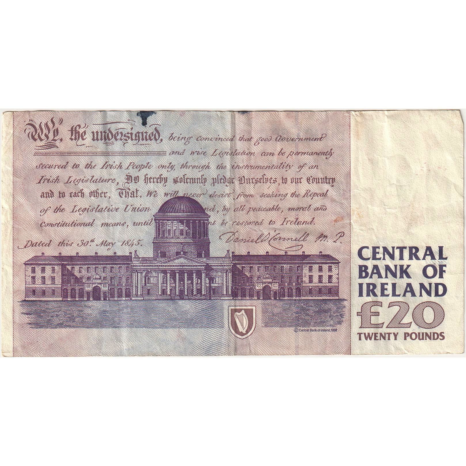 Banknote, Ireland - Republic, 20 Pounds, 1999, 1999-12-09, KM:77a, EF(40-45)