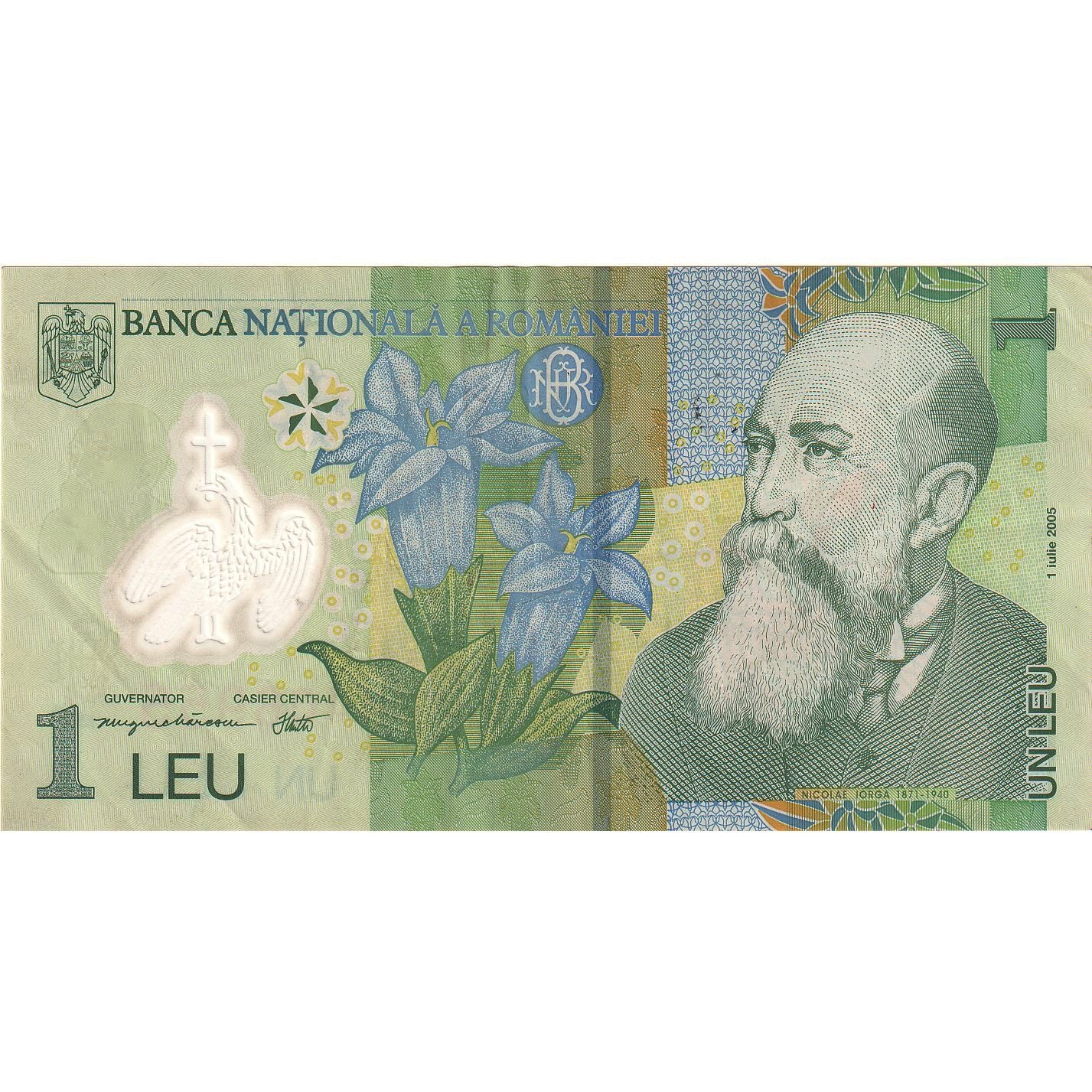 Banknote, Romania, 1 Leu, 2005-07-01, KM:117a, AU(50-53)