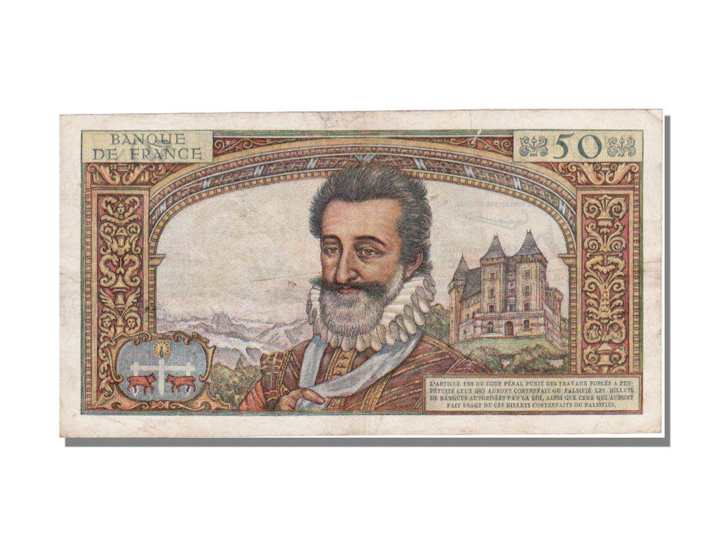 Billete, Francia, 50 Nouveaux Francs, 50 NF 1959-1961 ''Henri IV'', 1959