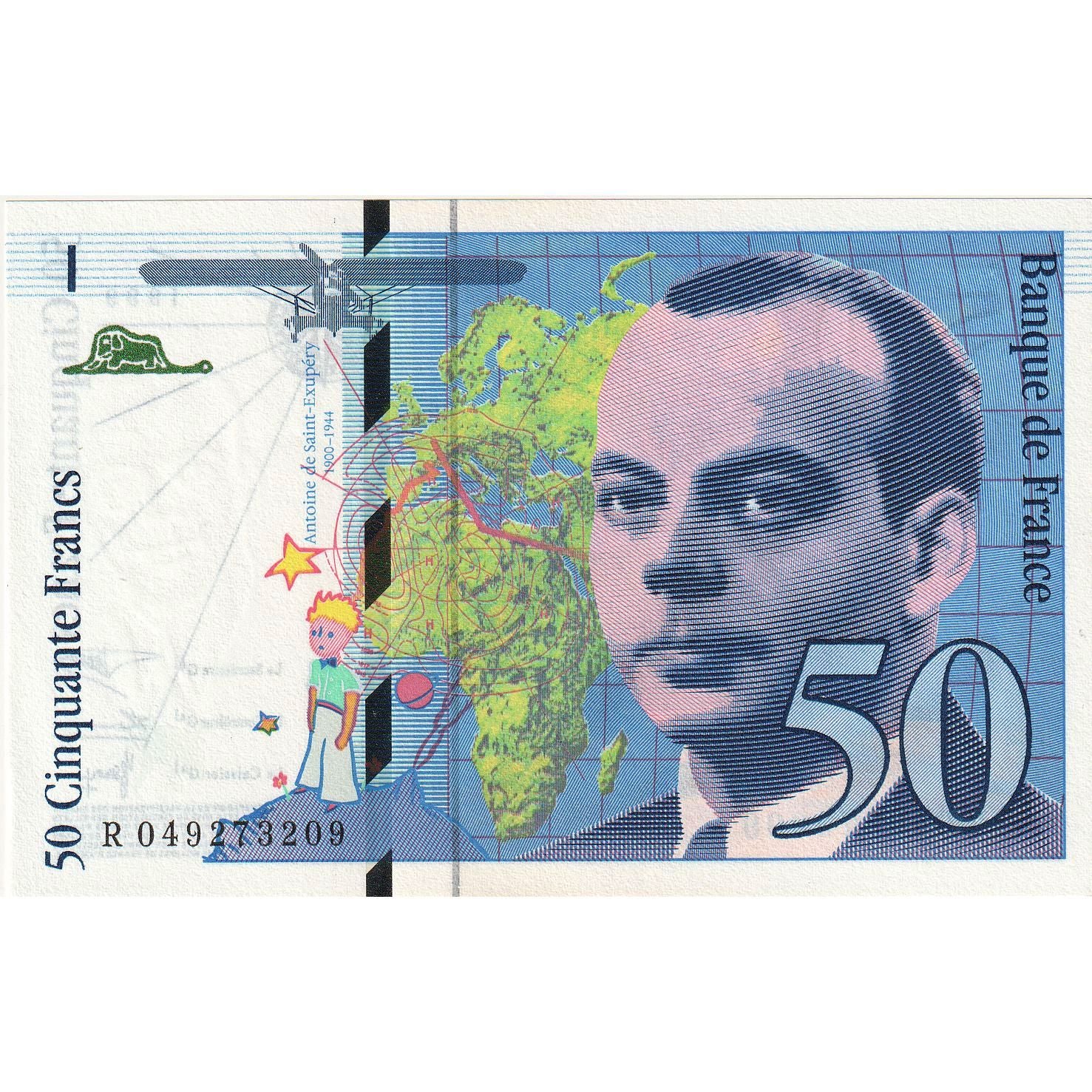 Frankrijk, 50 Francs, St Exupéry, 1999, R049273209, NIEUW, Fayette:73.5