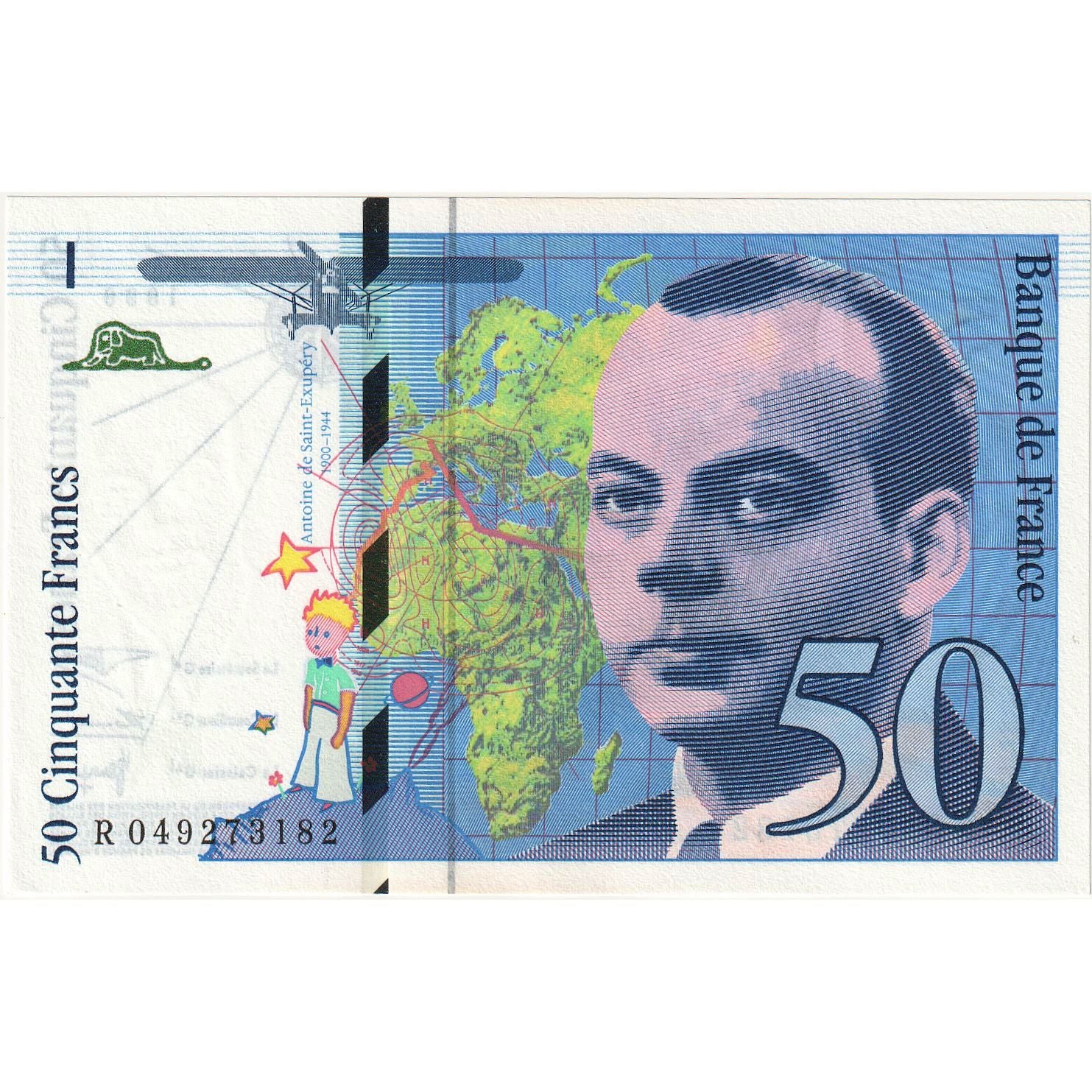 France, 50 Francs, St Exupéry, 1999, R049273182, NEUF, Fayette:73.5, KM:157Ad