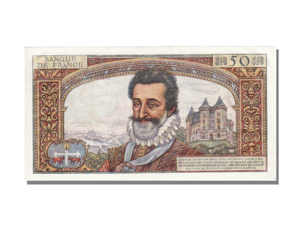 France, 50 Nouveaux Francs, 50 NF 1959-1961 ''Henri IV'', 1961, KM #143a,...