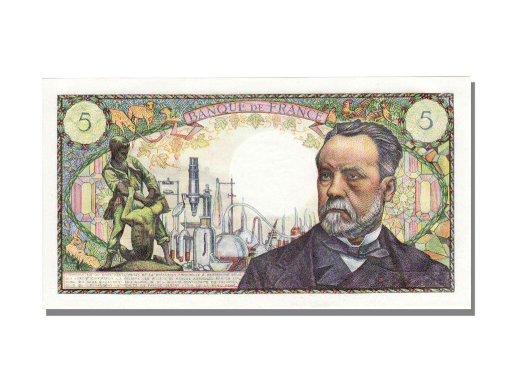 France, 5 Francs, 5 F 1966-1970 ''Pasteur'', 1966, KM #146a, 1966-09-01,...