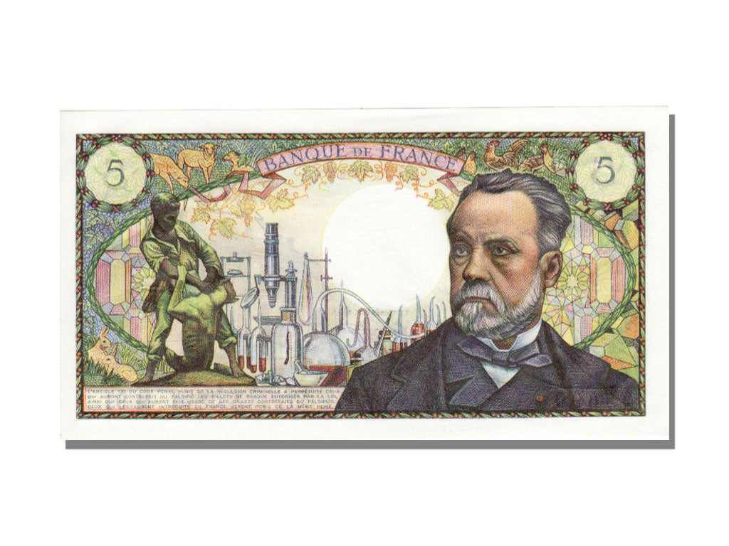 France, 5 Francs, 5 F 1966-1970 ''Pasteur'', 1969, KM #146b, 1969-09-06,...
