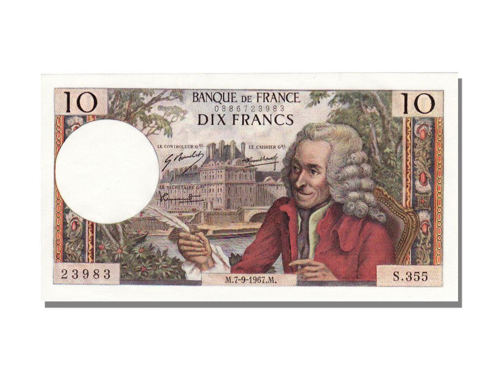 FRANCE, 10 Francs, 1967, KM #147c, 1967-09-07, UNC(65-70), Fayette #62.28