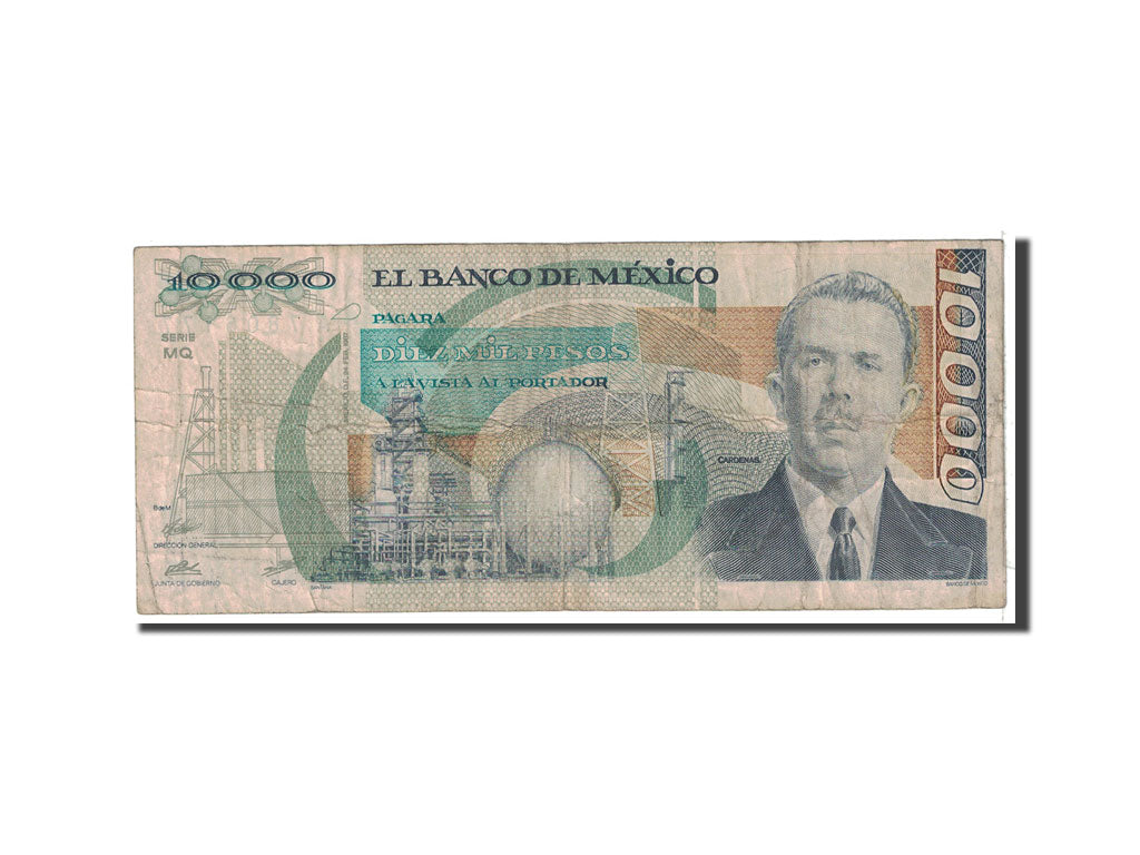Billete, 10,000 Pesos, 1985, México, KM:89a, Undated, RC