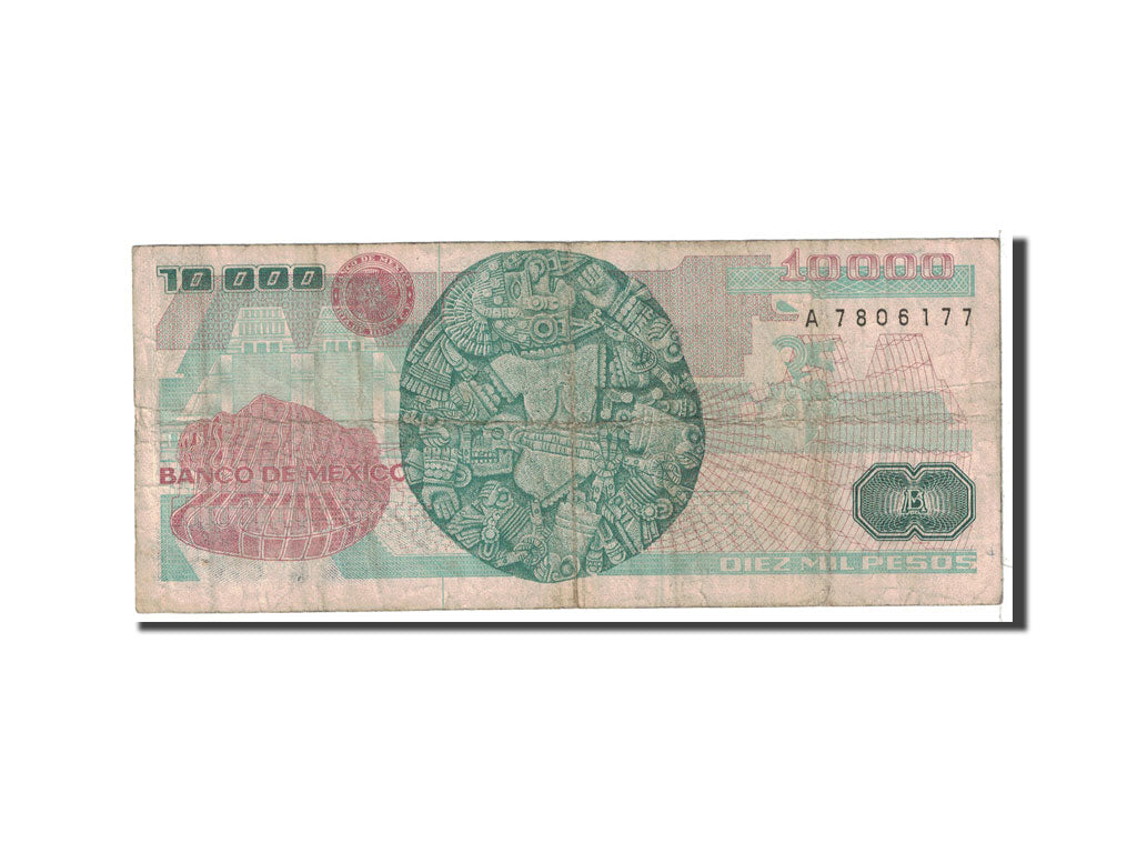 Billete, 10,000 Pesos, 1985, México, KM:89a, Undated, RC