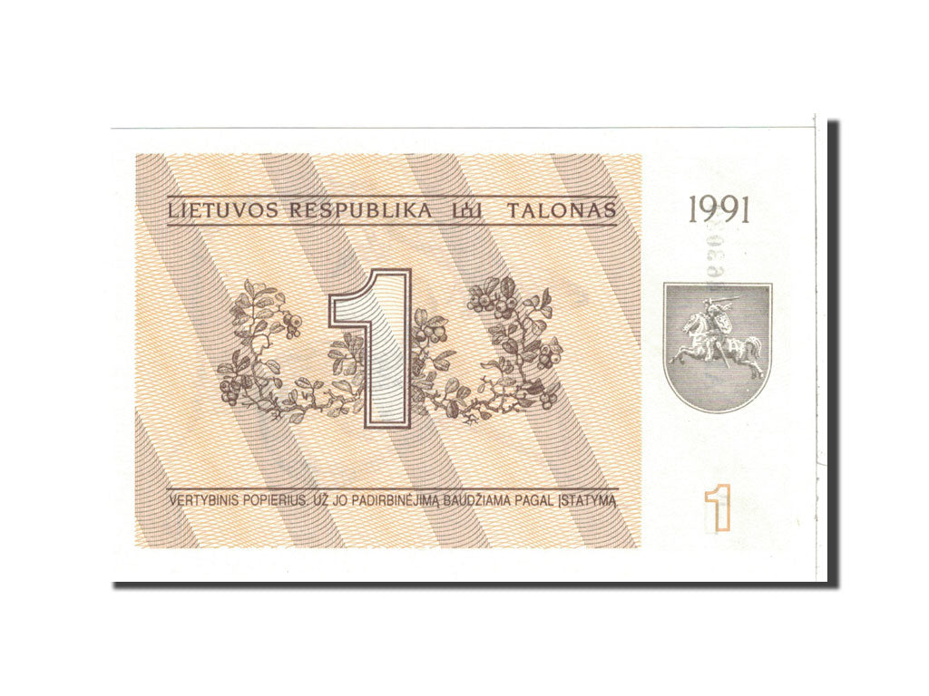Banconote, Lituania, 1 (Talonas), 1991, KM:32b, Undated, FDS
