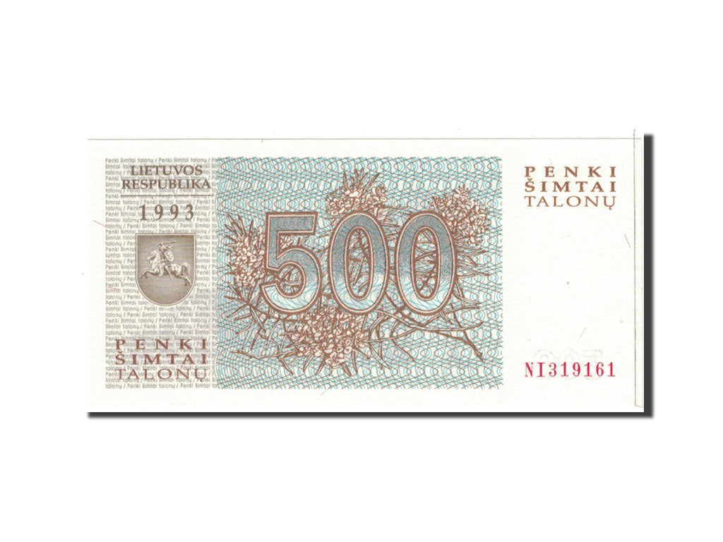 Banknote, Lithuania, 500 Talonu, 1993, Undated, KM:46, UNC(65-70)