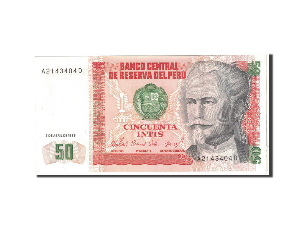 Banknote, Peru, 50 Intis, 1985, 1985-04-03, KM:130, UNC(65-70)