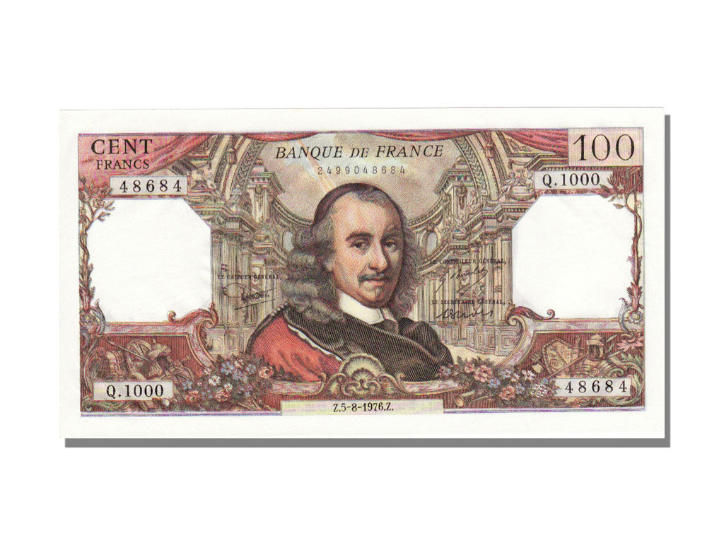 France, 100 Francs, 100 F 1964-1979 ''Corneille'', 1976, KM #149f, 1976-08-05,..