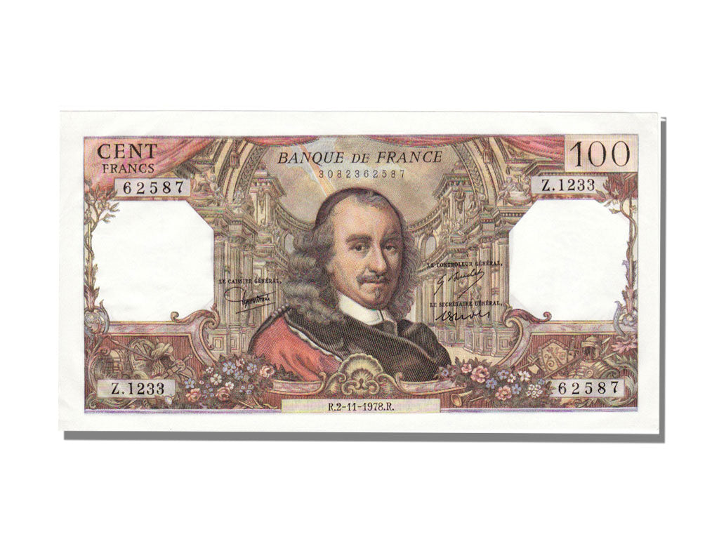 France, 100 Francs, 100 F 1964-1979 ''Corneille'', 1978, KM #149f, 1978-11-02,..