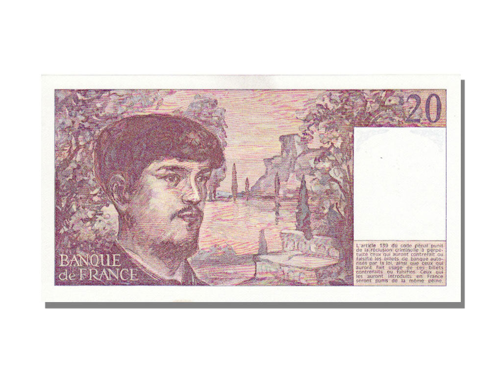 France, 20 Francs, 20 F 1980-1997 ''Debussy'', 1980, KM #151a, UNC(65-70),...