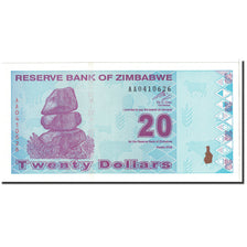 Geldschein, Simbabwe, 20 Dollars, 2009, Undated, KM:95, UNZ