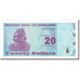 Banconote, Zimbabwe, 20 Dollars, 2009, KM:95, Undated, FDS