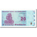 Billet, Zimbabwe, 20 Dollars, 2009, Undated, KM:95, NEUF