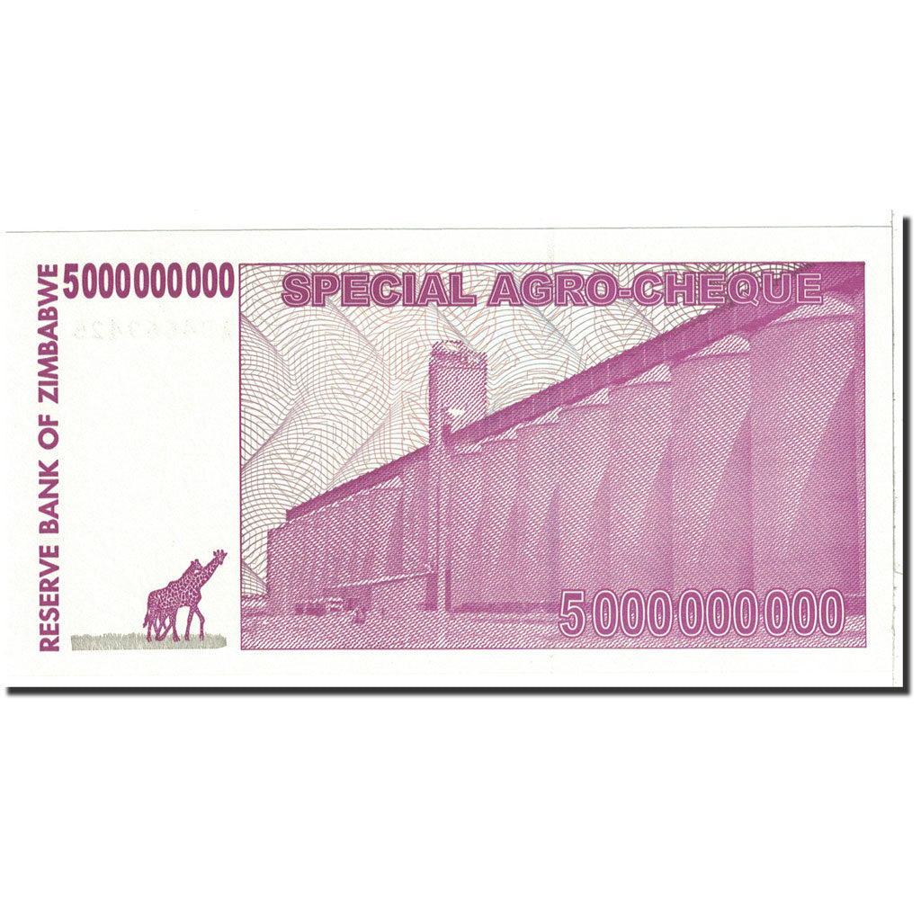 Zimbabwe, 5 Billion Dollars, 2008, KM:61, 2008-05-15, UNC(65-70)