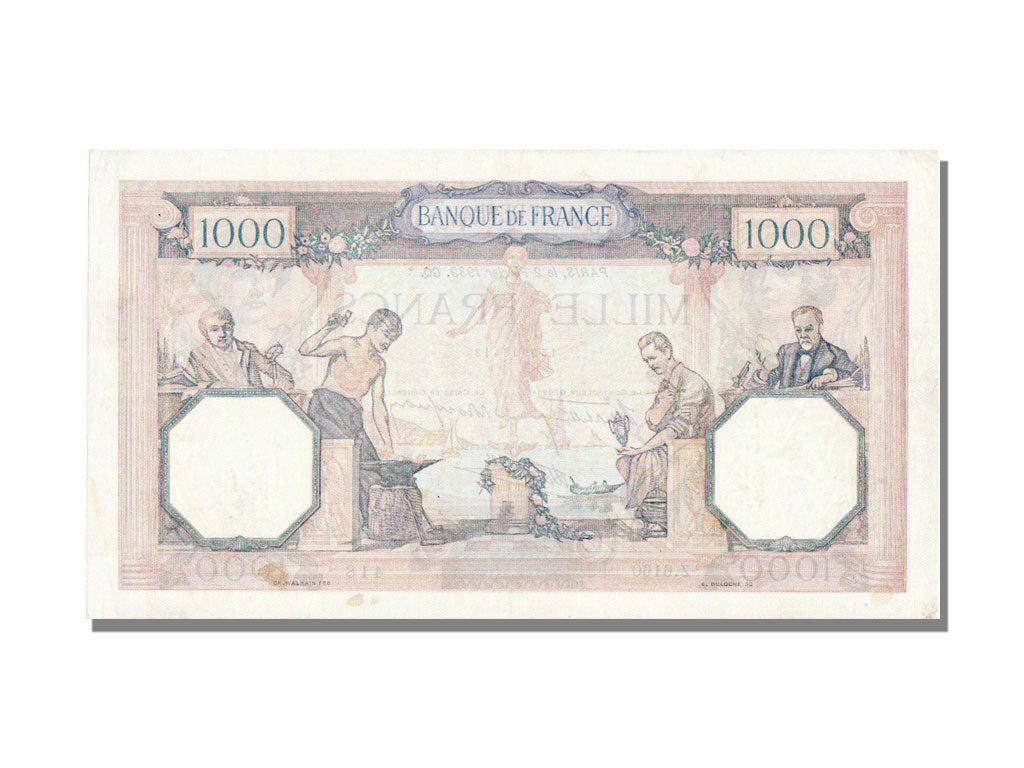France, 500 Francs, 1 000 F 1927-1940 ''Cérès et Mercure'', 1939, KM #88c, 1...