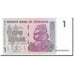 Billet, Zimbabwe, 1 Dollar, 2007, Undated, KM:65, NEUF