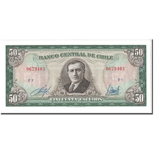 Banknote, Chile, 50 Escudos, 1962, Undated, KM:140b, UNC(65-70)