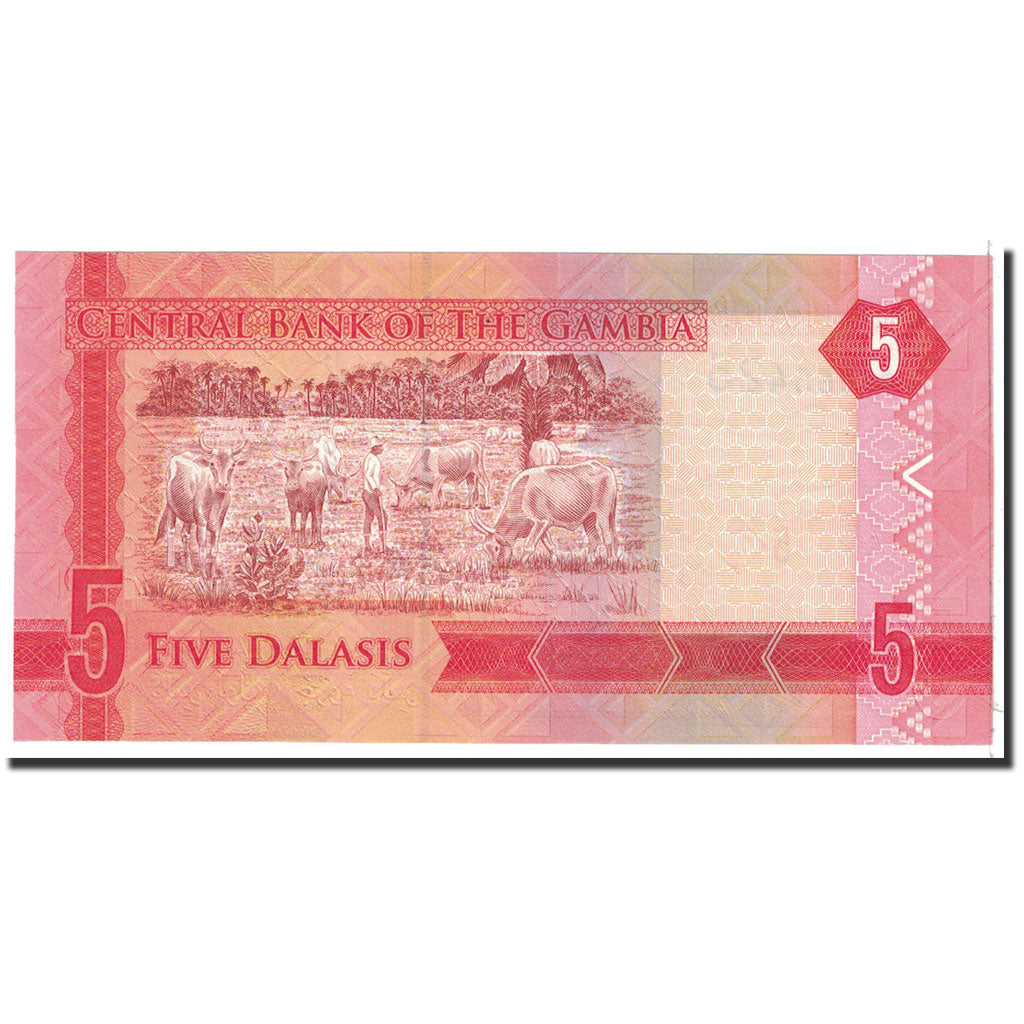 Banknote, The Gambia, 5 Dalasis, 2001, Undated, KM:20c, UNC(65-70)