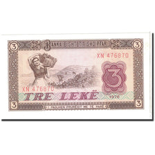 Banknote, Albania, 3 Lekë, 1976, Undated, KM:41a, UNC(65-70)