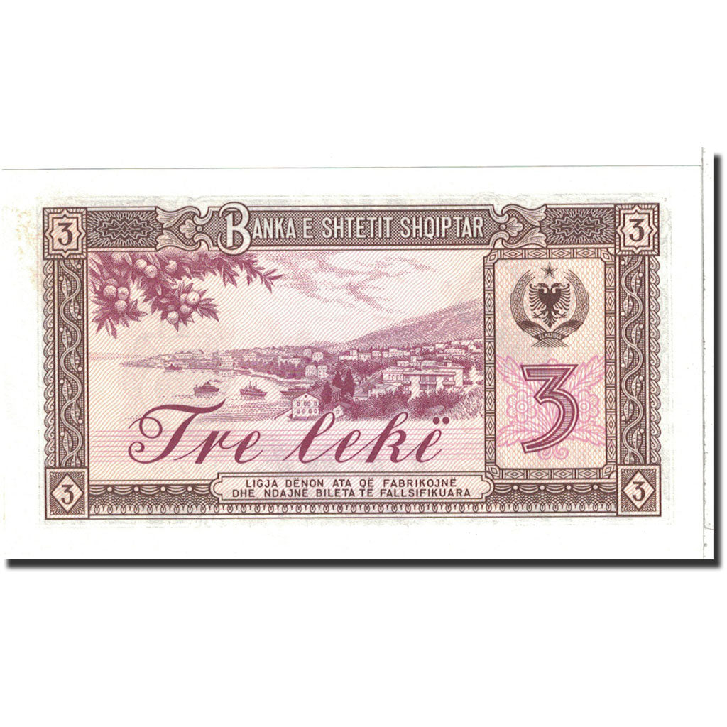 Banknote, Albania, 3 Lekë, 1976, Undated, KM:41a, UNC(65-70)