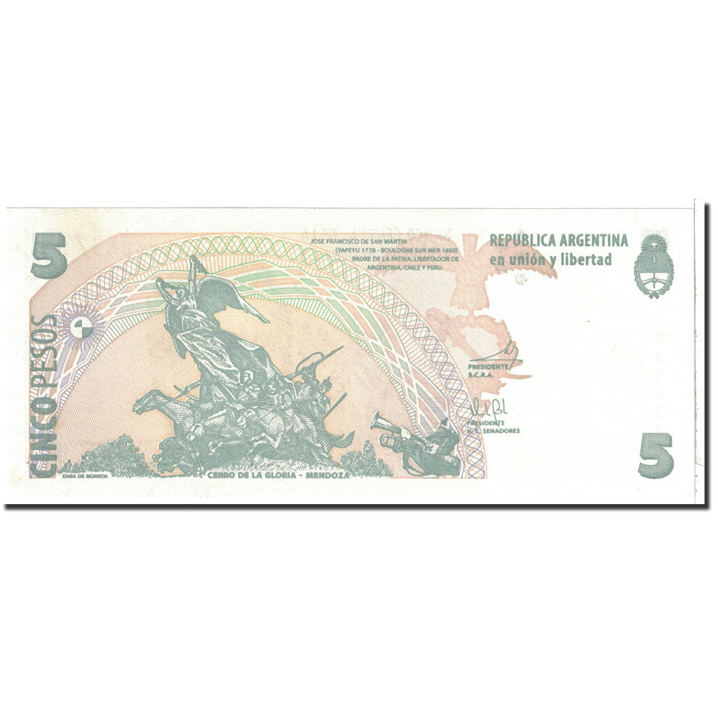 Argentina, 5 Pesos, 2003, KM:353, UNC(65-70)