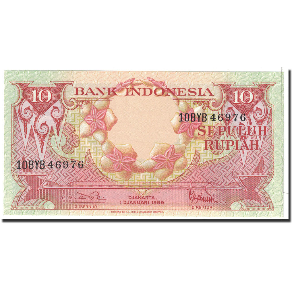 Banknote, Indonesia, 10 Rupiah, 1959, 1959-01-01, KM:66, UNC(65-70)