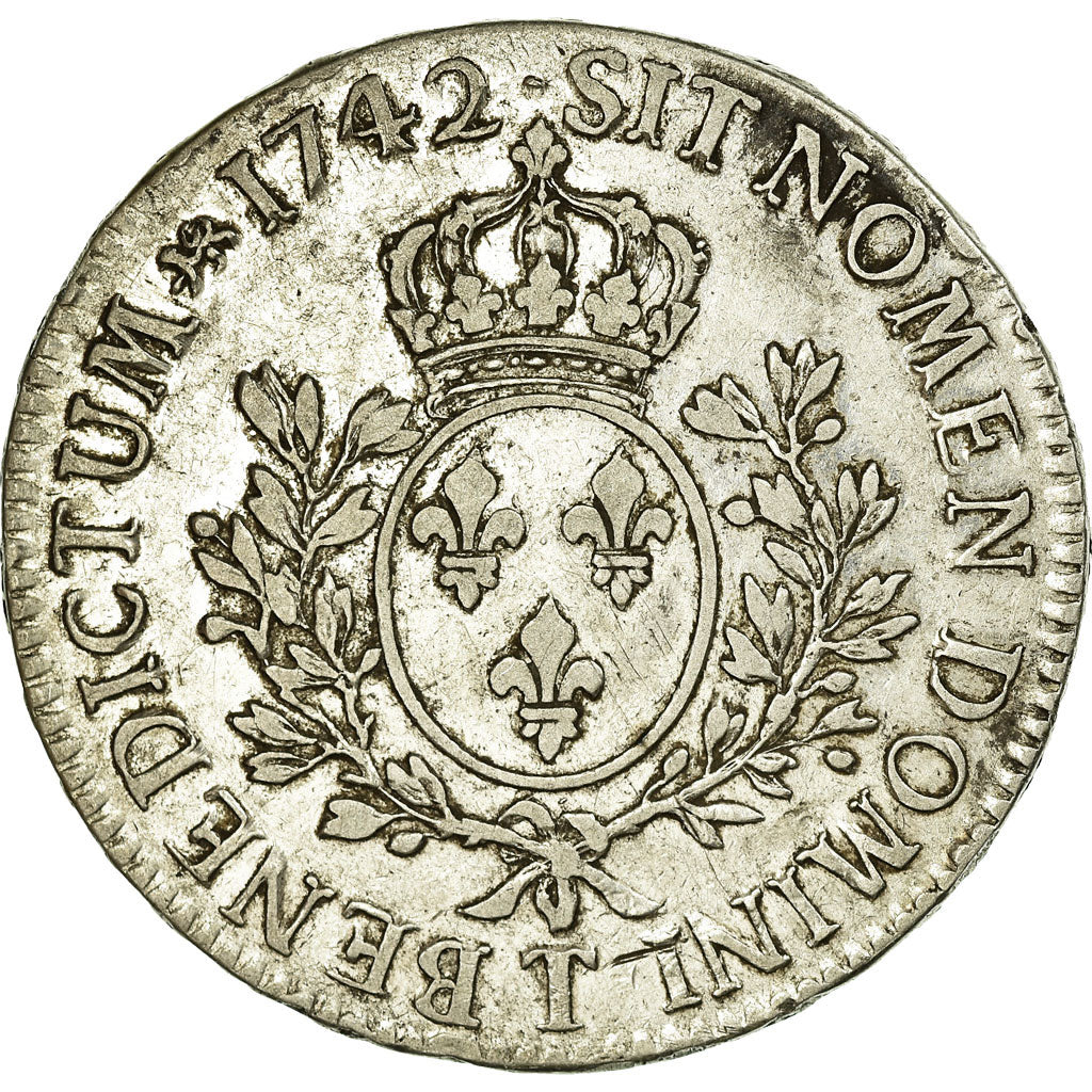 Coin, France, Louis XV, Écu au bandeau, Ecu, 1742, Nantes, EF(40-45), Silver