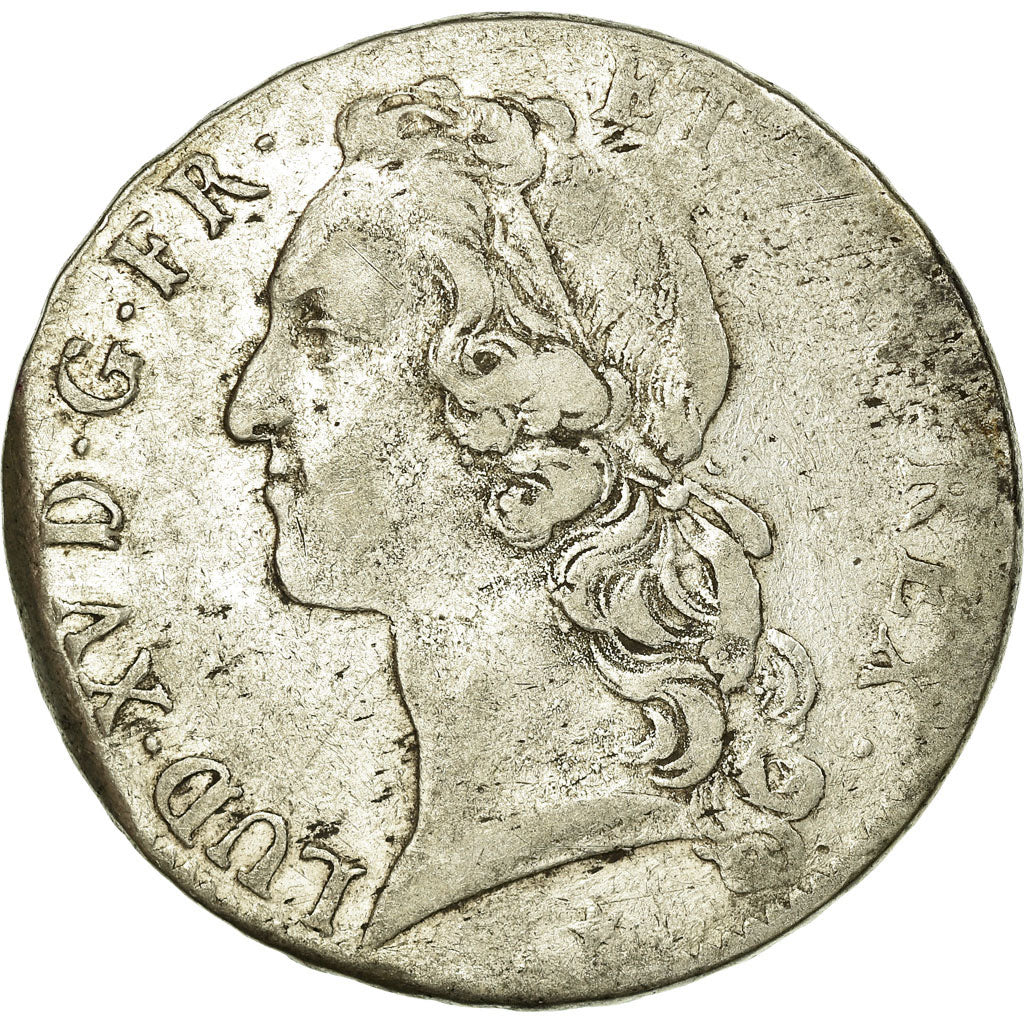 France, Louis XV, Écu au bandeau, 1746, La Rochelle, Silver, VF(30-35)