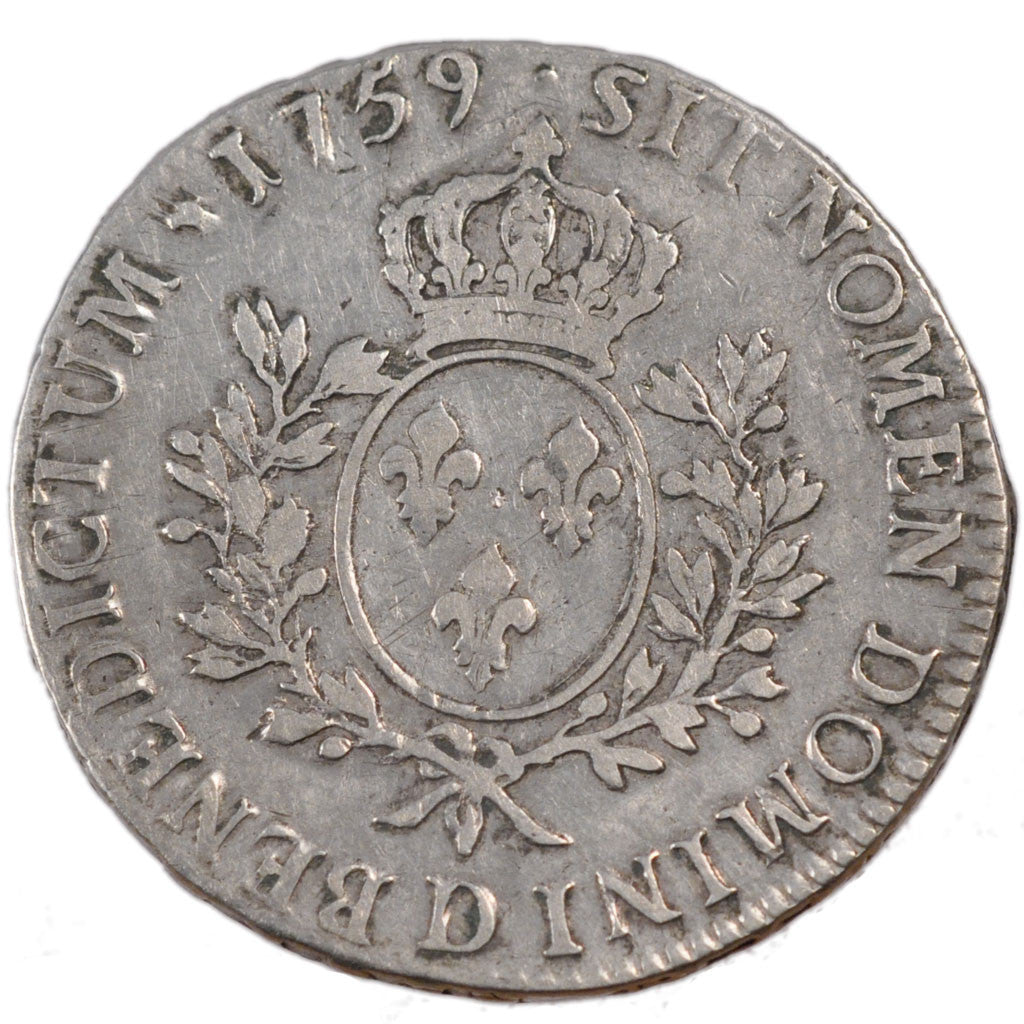 Coin, France, Louis XV, Écu au bandeau, Ecu, 1759, Lyon, AU(50-53), Silver
