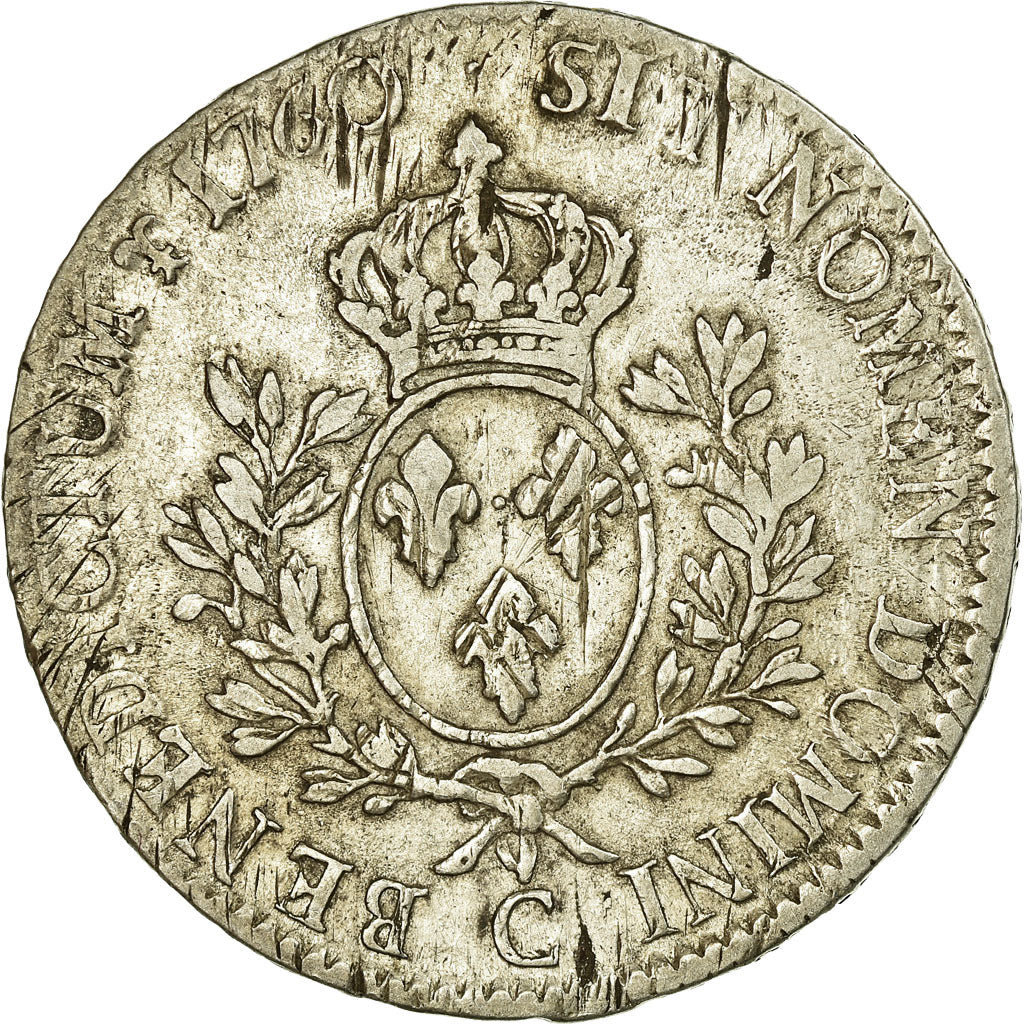 Monnaie, France, Louis XV, Écu au bandeau, Ecu, 1760, Caen, TTB, Argent