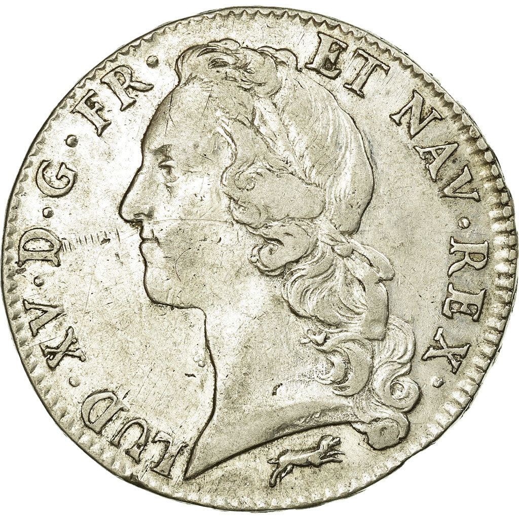 Coin, France, Louis XV, Ecu, 1761, Orléans, EF(40-45), Silver, Gadoury:322