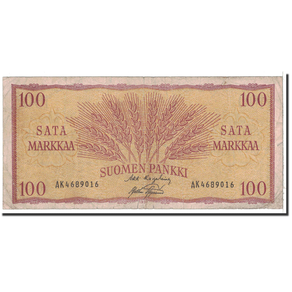 Finland, 100 Markkaa, 1957, KM:97a, VF(20-25)