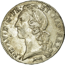 Moneda, Francia, Louis XV, Ecu, 1761, Orléans, MBC, Plata, Gadoury:322