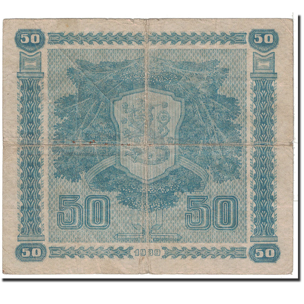 Finland, 50 Markkaa, 1939, KM:72a, VF(30-35)