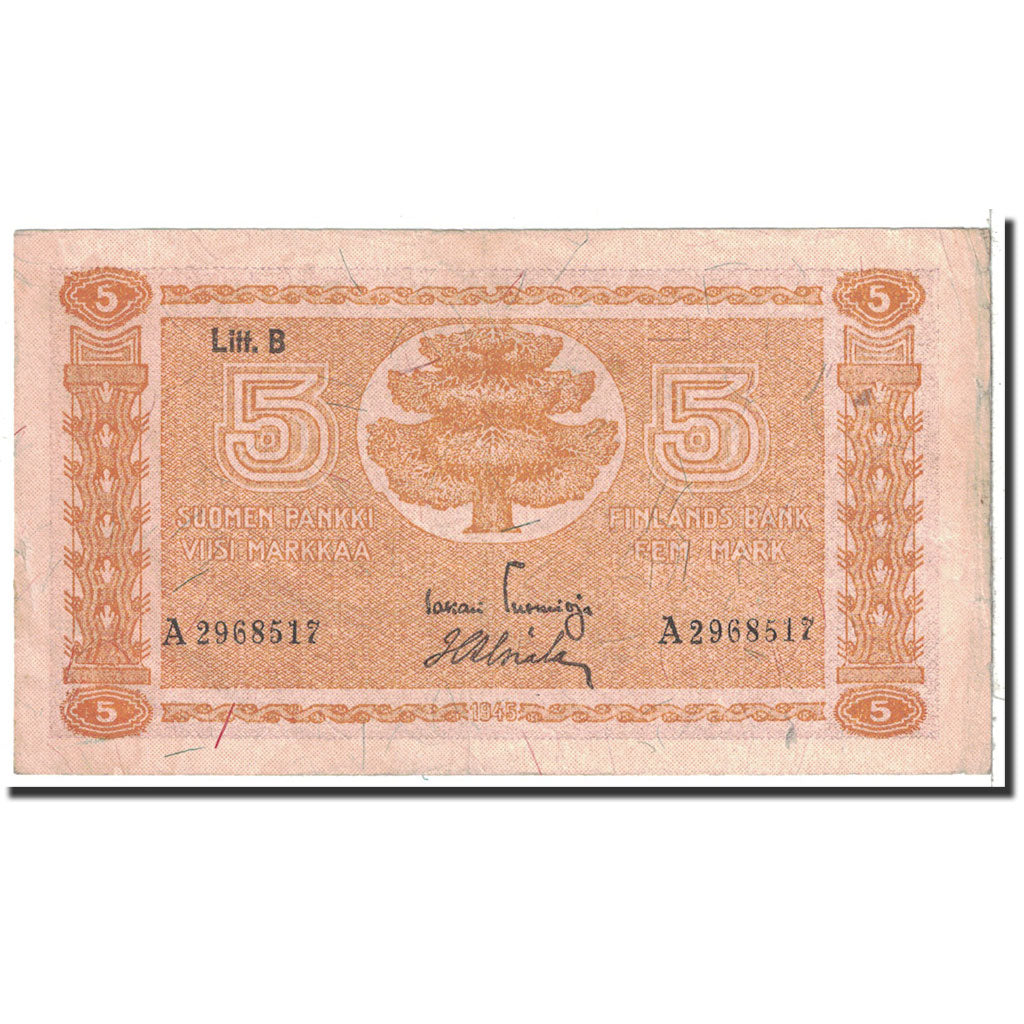 Finlandia, 5 Markkaa, 1939, KM:69a, MBC
