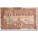 Banknote, Denmark, 10 Kroner, 1935, Undated, KM:26k, VF(20-25)