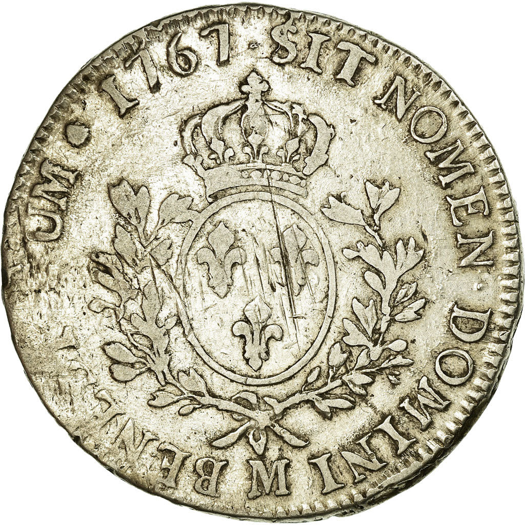 France, Louis XV, Écu au bandeau, 1767, Toulouse, Silver, VF(30-35)