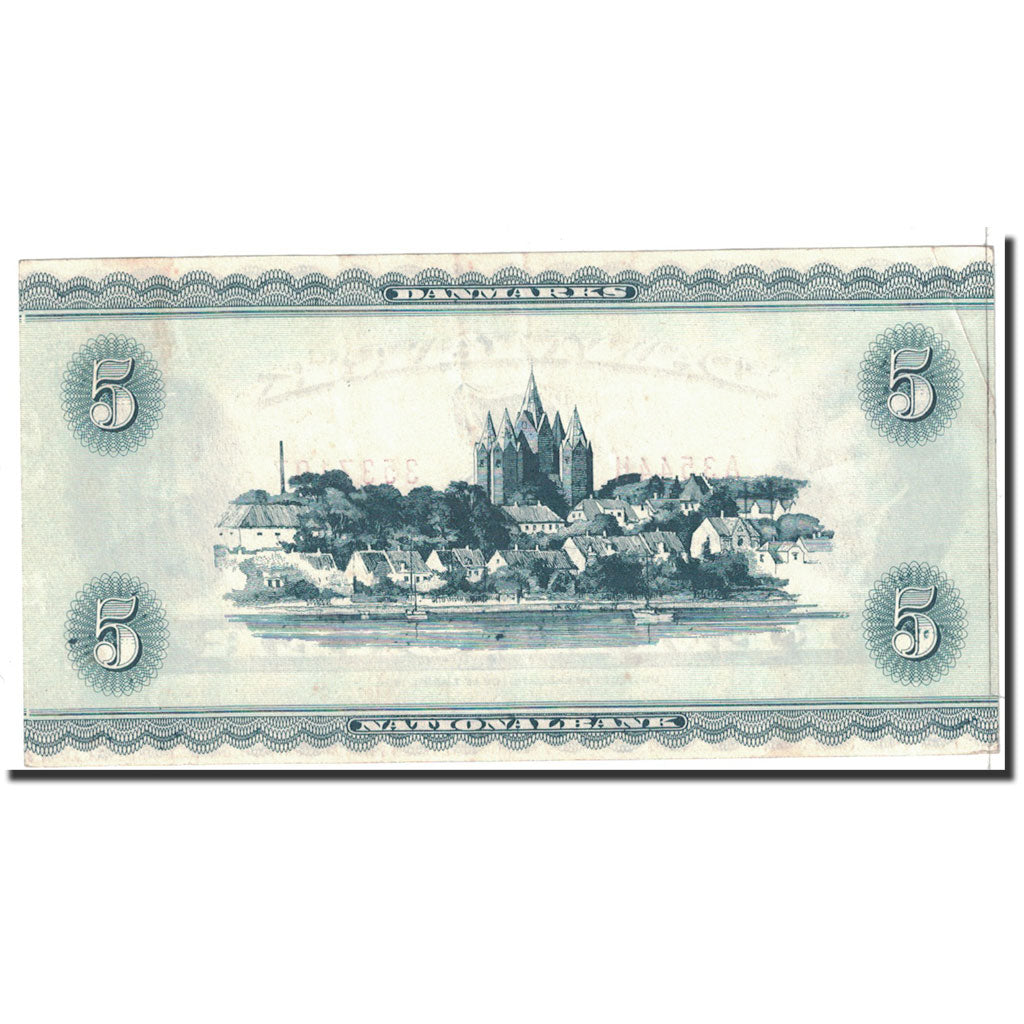 Banknote, Denmark, 5 Kroner, 1954, Undated, KM:42e, AU(55-58)