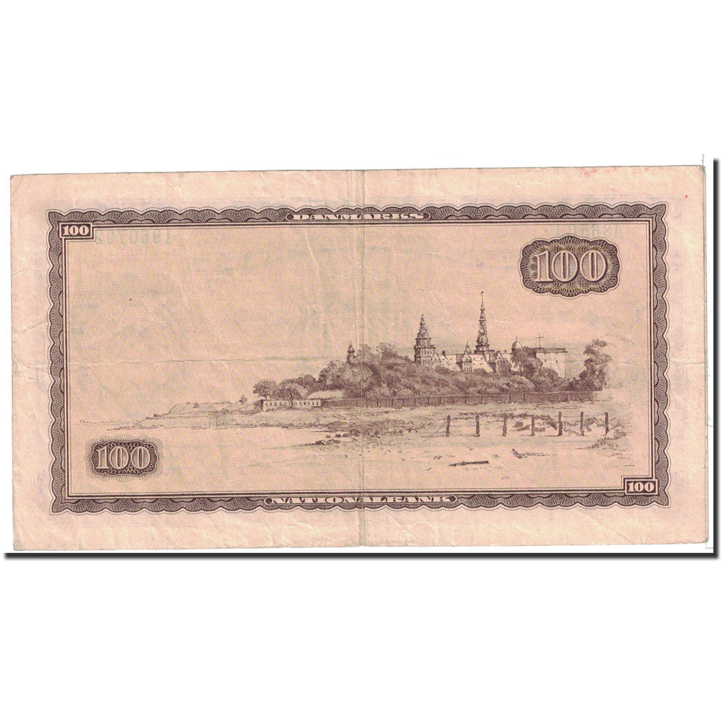Denmark, 100 Kroner, 1965, KM:46d, EF(40-45)