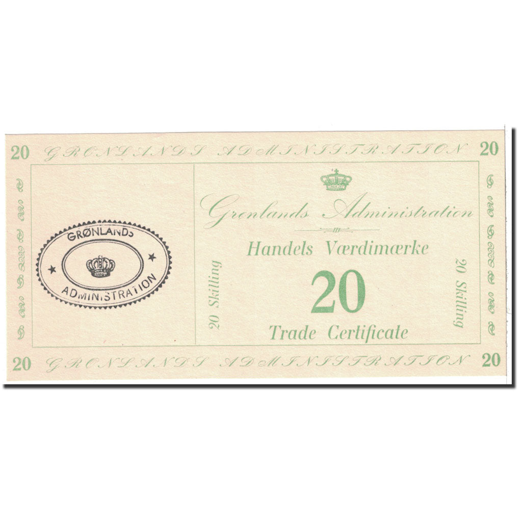 Banknote, Greenland, 20 Skilling, 1942, Undated, KM:M10a, UNC(65-70)