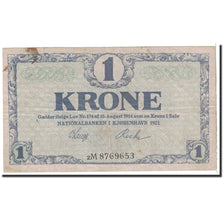 Danemark, 1 Krone, 1921, KM:12g, TTB