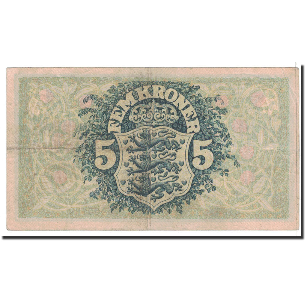 Banknote, Denmark, 5 Kroner, 1942, Undated, KM:30g, AU(50-53)