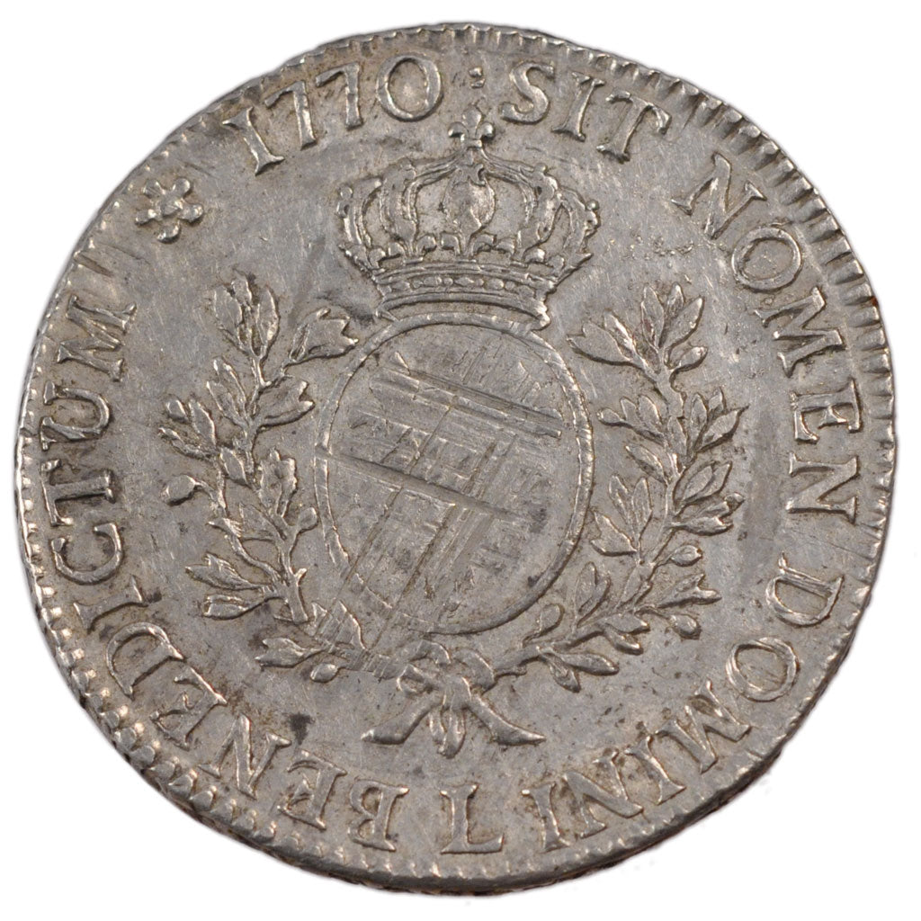 FRANCE, Écu au bandeau, ECU, 1770, Bayonne, KM #512.12, VF(30-35), Silver, ...