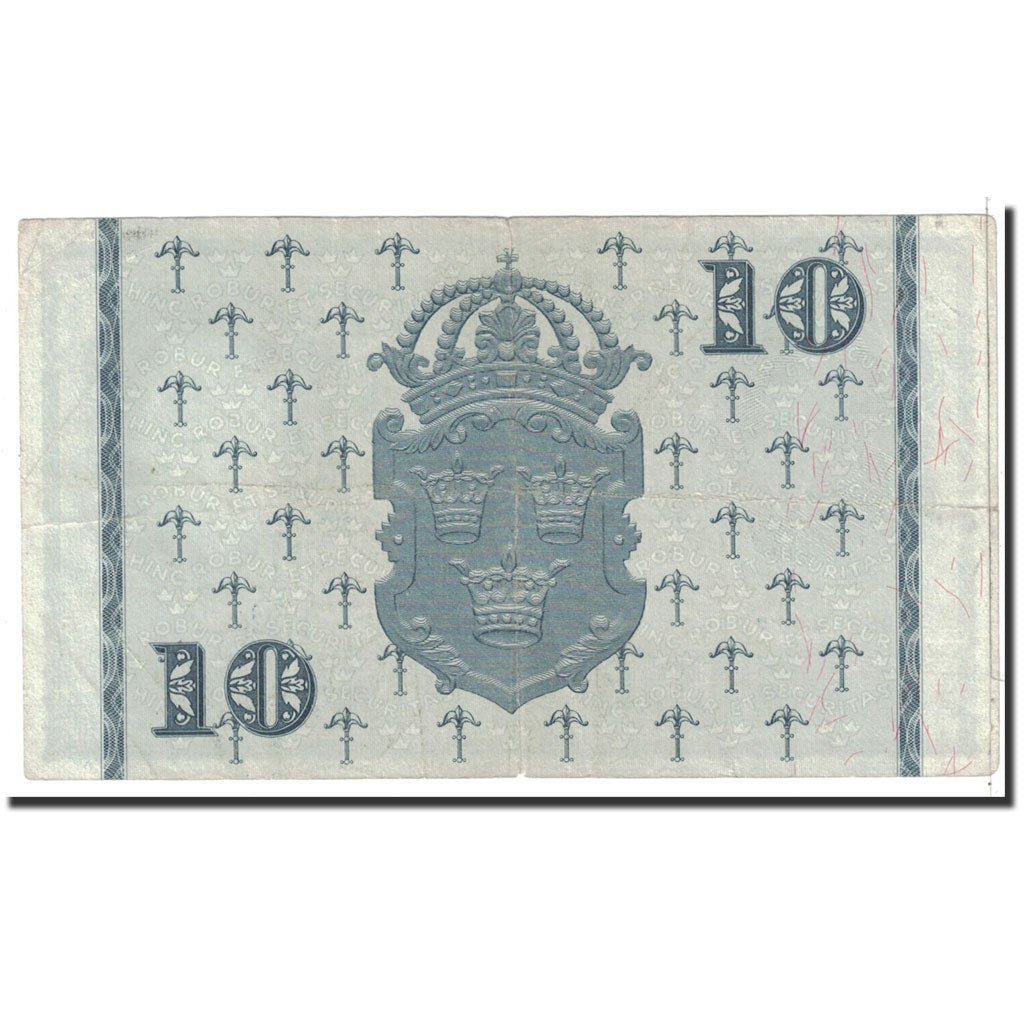 Sweden, 10 Kronor, 1958, KM:43f, EF(40-45)